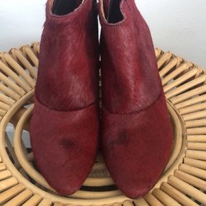 Matisse red pony booties